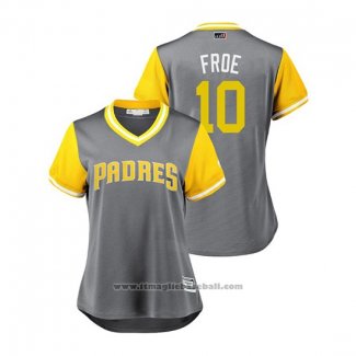 Maglia Baseball Donna San Diego Padres Hunter Renfroe 2018 LLWS Players Weekend Froe Grigio