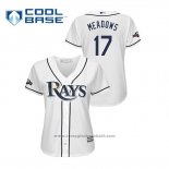 Maglia Baseball Donna Tampa Bay Rays Austin Meadows 2019 Postseason Cool Base Bianco