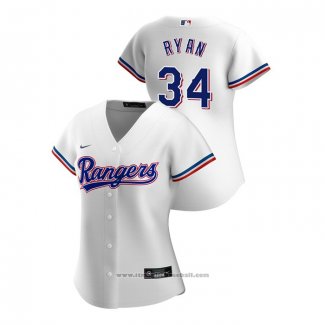 Maglia Baseball Donna Texas Rangers Nolan Ryan 2020 Replica Primera Bianco