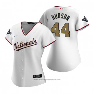 Maglia Baseball Donna Washington Nationals Daniel Hudson 2020 Gold Program Replica Bianco