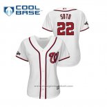 Maglia Baseball Donna Washington Nationals Juan Soto 2019 Postseason Cool Base Bianco