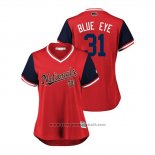 Maglia Baseball Donna Washington Nationals Max Scherzer 2018 LLWS Players Weekend Toronto Blue Jays Eye Rosso