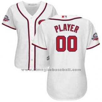 Maglia Baseball Donna Washington Nationals Personalizzate Bianco