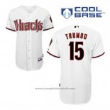 Maglia Baseball Uomo Arizona Diamondbacks 15 Mark Trumbo Home Bianco Cool Base