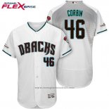 Maglia Baseball Uomo Arizona Diamondbacks 2017 Postseason 46 Patrick Corbin Bianco Flex Base