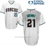 Maglia Baseball Uomo Arizona Diamondbacks 21 Zack Greinke Bianco Cool Base