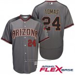 Maglia Baseball Uomo Arizona Diamondbacks 24 Yasmany Tomas Grigio Flex Base