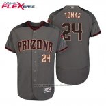 Maglia Baseball Uomo Arizona Diamondbacks 24 Yasmany Tomas Grigio Rosso 2017 Flex Base