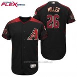 Maglia Baseball Uomo Arizona Diamondbacks 26 Shelby Miller Nero Rosso Alternato Flex Base