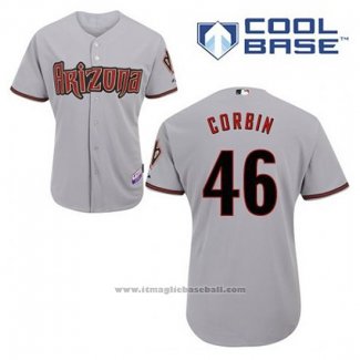 Maglia Baseball Uomo Arizona Diamondbacks 46 Patrick Corbin Grigio Cool Base