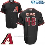 Maglia Baseball Uomo Arizona Diamondbacks 48 Randall Delgado Nero Cool Base