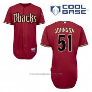 Maglia Baseball Uomo Arizona Diamondbacks 51 Randy Johnson Rosso Alternato Cool Base