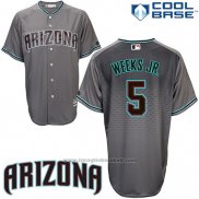 Maglia Baseball Uomo Arizona Diamondbacks 5 Rickie Weeks Jr. Cool Base Grigio