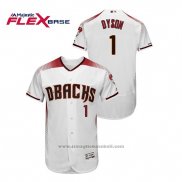 Maglia Baseball Uomo Arizona Diamondbacks Jarrod Dyson Autentico Flex Base Bianco Rosso