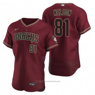 Maglia Baseball Uomo Arizona Diamondbacks Kyle Nelson Autentico Alternato Rosso