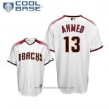 Maglia Baseball Uomo Arizona Diamondbacks Nick Ahmed Cool Base Home Bianco