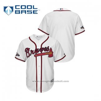 Maglia Baseball Uomo Atlanta Braves 2019 Postseason Cool Base Bianco