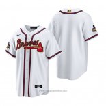 Maglia Baseball Uomo Atlanta Braves 2022 Gold Program Replica Bianco