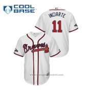 Maglia Baseball Uomo Atlanta Braves Ender Inciarte 2019 Postseason Cool Base Bianco