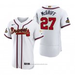 Maglia Baseball Uomo Atlanta Braves Fred Mcgriff 2022 Gold Program Autentico Bianco