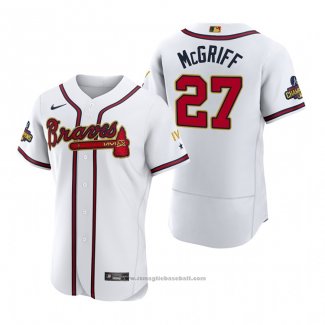 Maglia Baseball Uomo Atlanta Braves Fred Mcgriff 2022 Gold Program Autentico Bianco