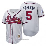 Maglia Baseball Uomo Atlanta Braves Freddie Freeman Cooperstown Collection Autentico Bianco