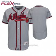 Maglia Baseball Uomo Atlanta Braves Grigio Flex Base