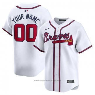 Maglia Baseball Uomo Atlanta Braves Home Limited Personalizzate Bianco