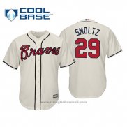 Maglia Baseball Uomo Atlanta Braves John Smoltz Cool Base Alternato 2019 Crema