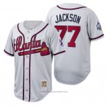 Maglia Baseball Uomo Atlanta Braves Luke Jackson Cooperstown Collection Autentico Bianco