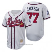 Maglia Baseball Uomo Atlanta Braves Luke Jackson Cooperstown Collection Autentico Bianco