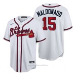 Maglia Baseball Uomo Atlanta Braves Martin Maldonado Hispanic Heritage Autentico Bianco
