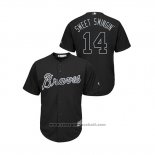 Maglia Baseball Uomo Atlanta Braves Matt Joyce 2019 Players Weekend Sweet Swingin' Replica Nero