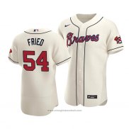 Maglia Baseball Uomo Atlanta Braves Max Fried Autentico Alternato Crema