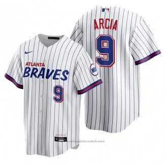 Maglia Baseball Uomo Atlanta Braves Orlando Arcia Replica 2021 City Connect Bianco