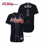 Maglia Baseball Uomo Atlanta Braves Ozzie Albies Flex Base Autentico Collezione Alternato 2019 Blu