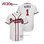 Maglia Baseball Uomo Atlanta Braves Ozzie Albies Flex Base Autentico Collezione Home 2019 Bianco