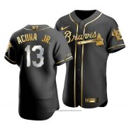 Maglia Baseball Uomo Atlanta Braves Ronald Acuna Jr. 2020 Replica Alternato Blu