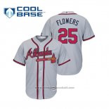 Maglia Baseball Uomo Atlanta Braves Tyler Flowers Cool Base Road 2019 Grigio