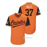 Maglia Baseball Uomo Baltimore Orioles Dylan Bundy 2018 LLWS Players Weekend Dilly Orange
