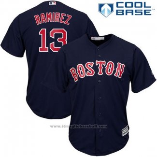 Maglia Baseball Uomo Boston Red Sox 13 Hanley Ramirez Blu Cool Base Giocatore