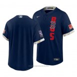 Maglia Baseball Uomo Boston Red Sox 2021 All Star Replica Blu