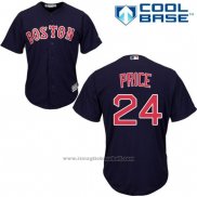 Maglia Baseball Uomo Boston Red Sox 24 David Blu Price Cool Base