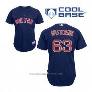 Maglia Baseball Uomo Boston Red Sox 63 Justin Masterson Blu Alternato Cool Base