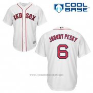 Maglia Baseball Uomo Boston Red Sox 6 Johnny Pesky Bianco Home Cool Base