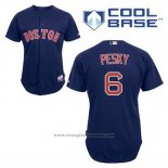 Maglia Baseball Uomo Boston Red Sox 6 Johnny Pesky Blu Alternato Cool Base