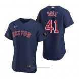 Maglia Baseball Uomo Boston Red Sox Chris Sale Autentico Blu