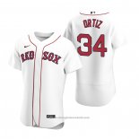 Maglia Baseball Uomo Boston Red Sox David Ortiz Autentico 2020 Primera Bianco