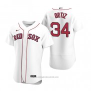 Maglia Baseball Uomo Boston Red Sox David Ortiz Autentico 2020 Primera Bianco