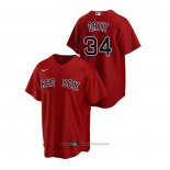 Maglia Baseball Uomo Boston Red Sox David Ortiz Replica Alternato Rosso